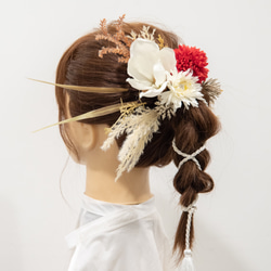 ヘッドパーツ•髪飾り〜ドライフラワー　前撮りなどに♡ 成人式 前撮り 結婚式 卒業式 七五三 ドライフラワー ヘッドパーツ
