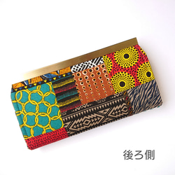 【受注製作】African patchwork★口金長財布 5枚目の画像