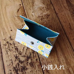 【受注製作】virta kukat★三つ折りミニ財布 6枚目の画像
