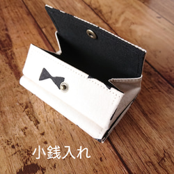 リボン☆アイボリー★三つ折りミニ財布 5枚目の画像