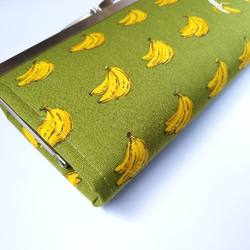 【受注製作】Banana☆green★がま口長財布 4枚目の画像