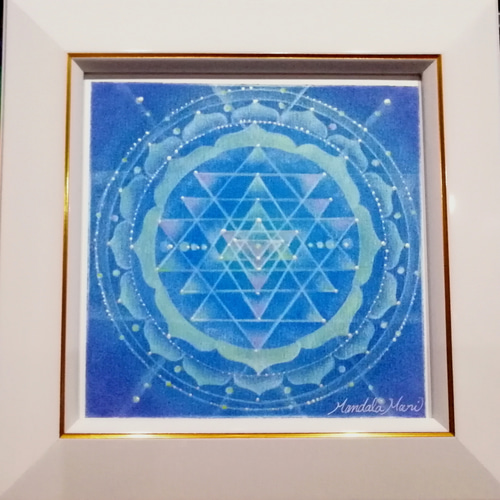 オーダーアート☆シュリヤントラ☆パステルアート 絵画 まんだら