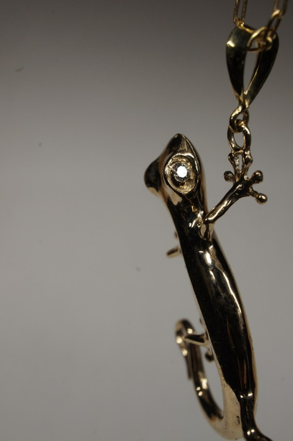 K14/Dia gecko pendant 4枚目の画像