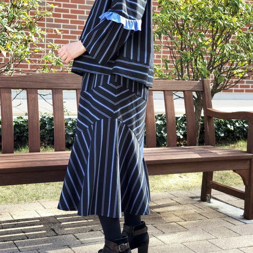 ☆イタリア製の上質なタイプライター生地使用☆ ストライプ  