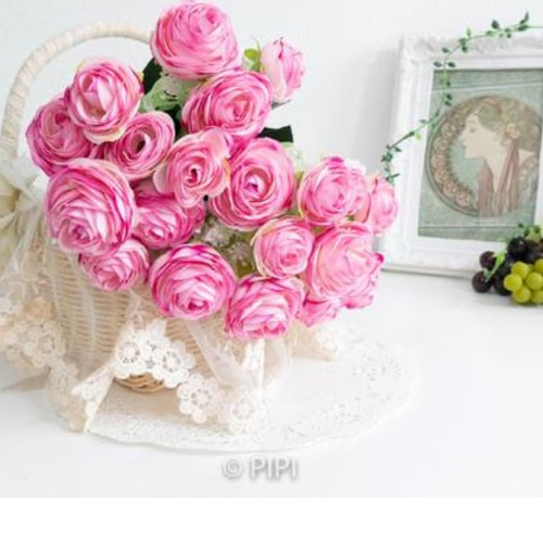 no36,10頭,薔薇,濃いピンク,小さめの薔薇,アーティフィシャル
