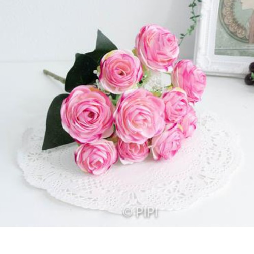 no36,10頭,薔薇,濃いピンク,小さめの薔薇,アーティフィシャル