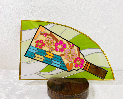 赤ちゃんの初節句のお祝いに、ひな祭りのお祝いに、グラスアート、横幅