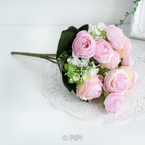 no37,10頭,薔薇,淡いピンク,小さめの薔薇,アーティフィシャル