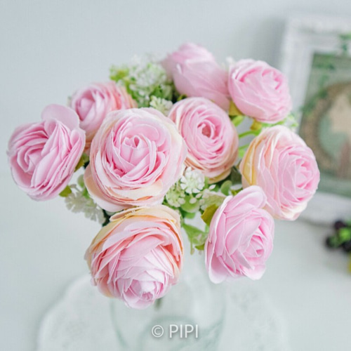 no37,10頭,薔薇,淡いピンク,小さめの薔薇,アーティフィシャル