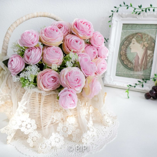 no37,10頭,薔薇,淡いピンク,小さめの薔薇,アーティフィシャル no37,10頭,薔薇,淡いピンク,小さめの薔薇,アーティフィシャル