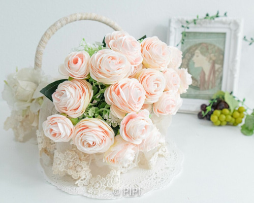 限定品 特別感謝価格 ウェディング フラワーアレンジメント PAS074 造花アレンジメント/プラスチック合成樹脂鉢】フラワー