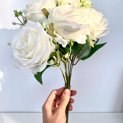 no18,9頭,薔薇の花束,ホワイト,中くらいの薔薇,アーティ no18,9頭,薔薇の花束,ホワイト,中くらいの薔薇,アーティ