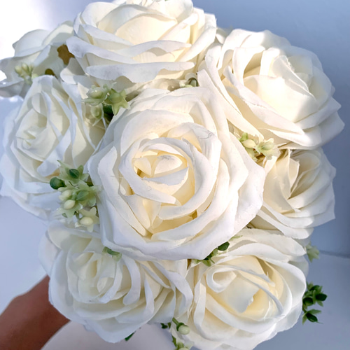 no18,9頭,薔薇の花束,ホワイト,中くらいの薔薇,アーティ no18,9頭,薔薇の花束,ホワイト,中くらいの薔薇,アーティ