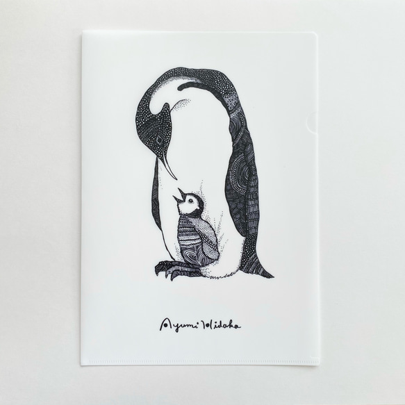 クリアファイル２枚セット (A4・A5)  ●ペンギンとタツノオトシゴ● 2枚目の画像