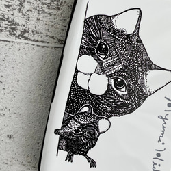 ネズミとネコのカードケース　その❷ (かるくて丈夫なアルミ製・ジャバラ式ケース) 5枚目の画像
