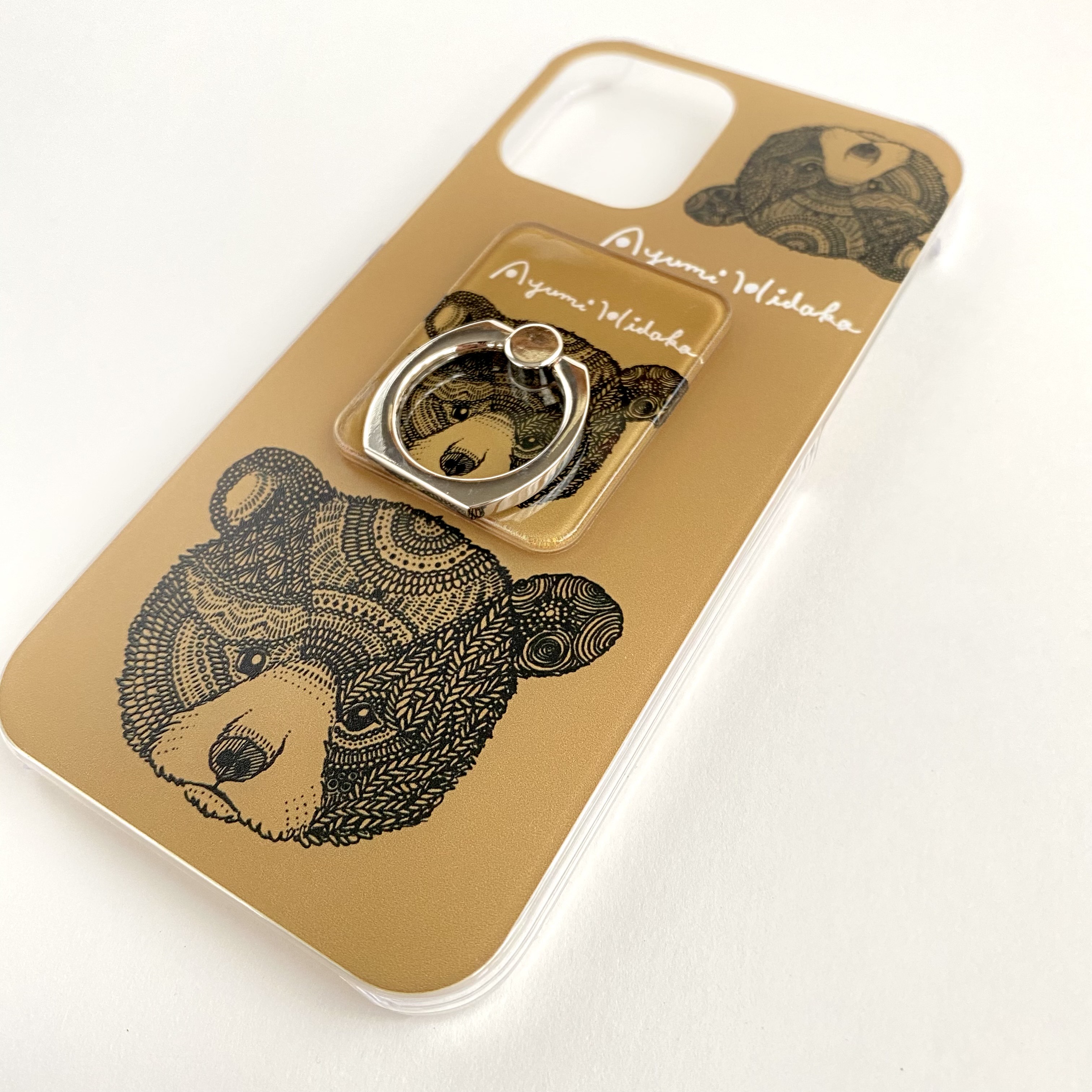 クマのハードスマホケース＋リングセット＼iPhoneのみ対応／