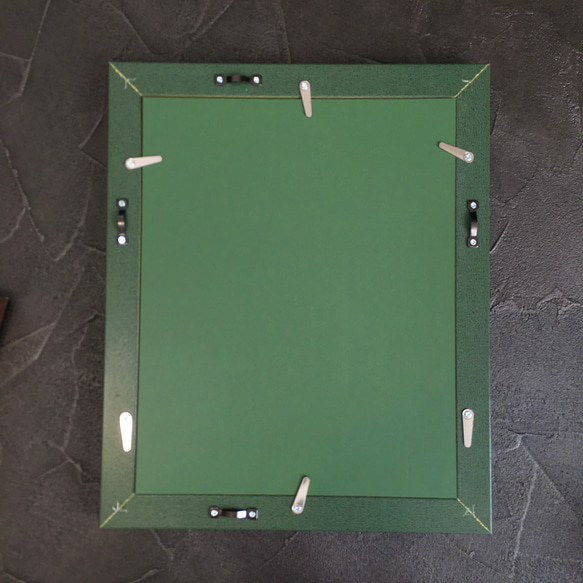 活版印刷ポスター『雪の鹿 (雄)』A5　しっかり額装付き　[特集掲載] 6枚目の画像