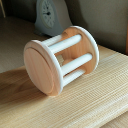 014　ヒノキのラトル　日本製　檜　木のおもちゃ 　デスクトップ　Wooden toy 3枚目の画像