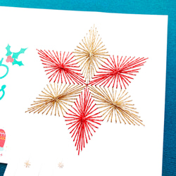 2021年　紙刺繍のクリスマスカード② 2枚目の画像