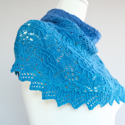 手編み ストール「Wollelfe」手染め毛糸使用 9枚目の画像