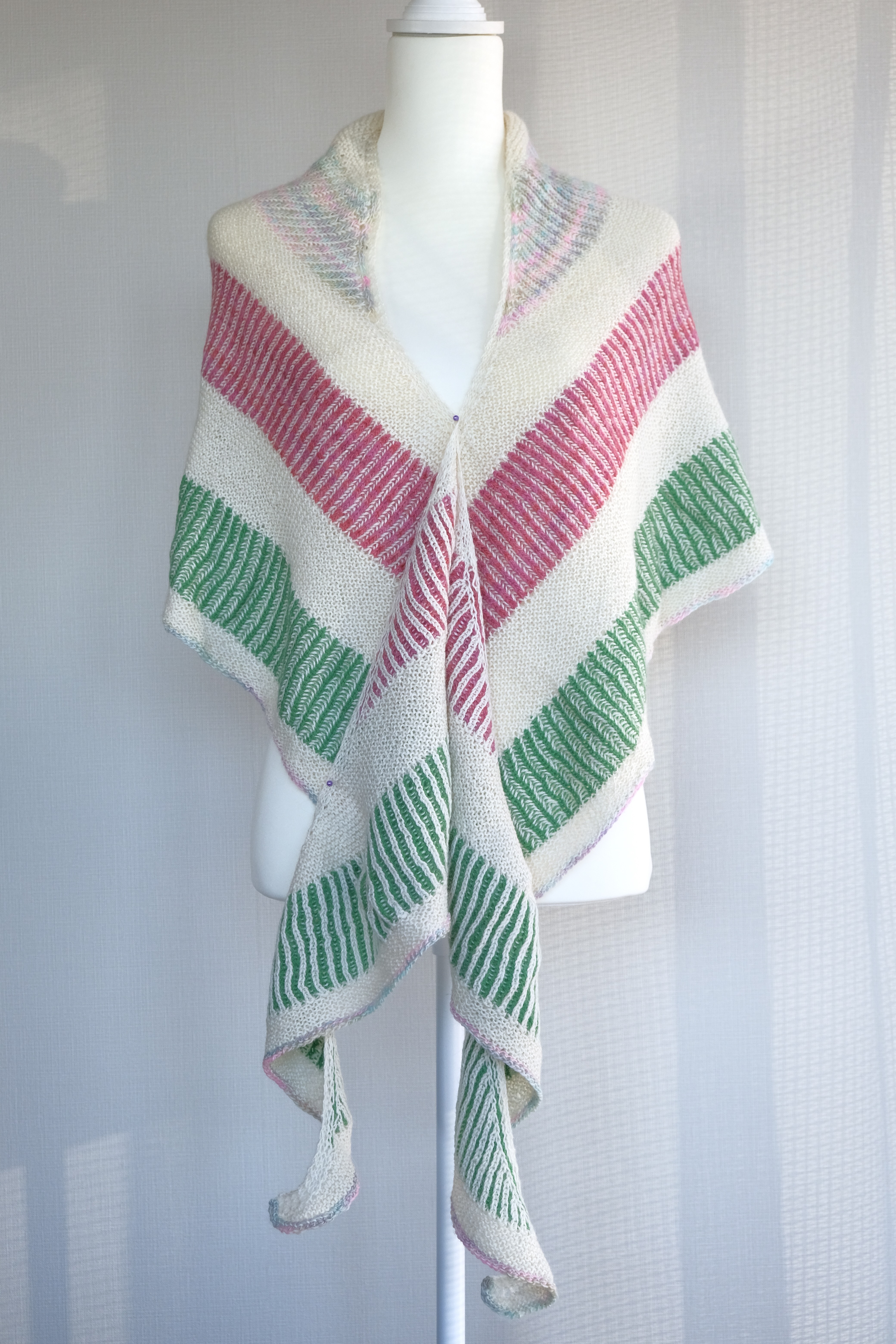 手編み ストール ベビーアルパカ&メリノウール使用