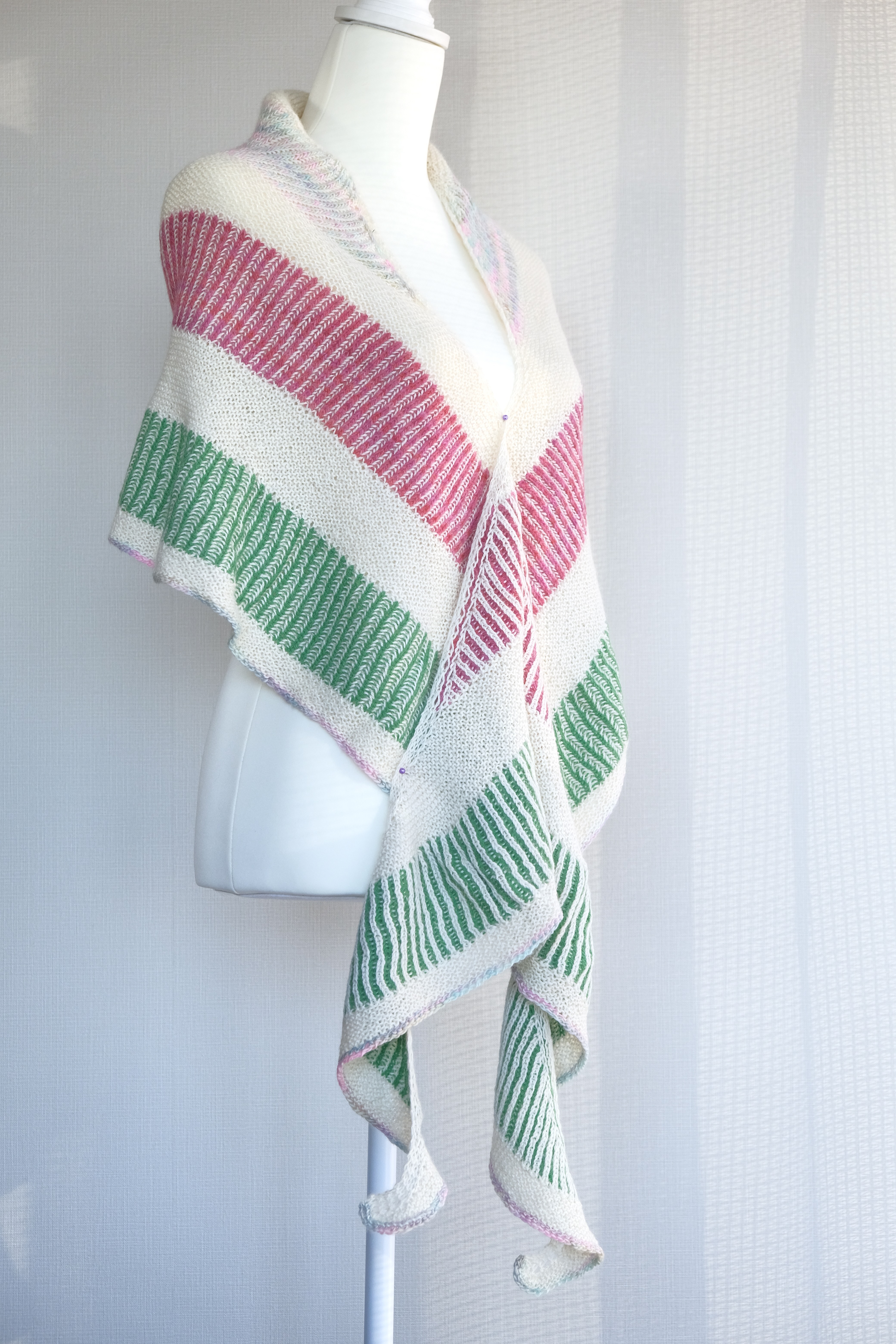 手編み ストール ベビーアルパカ&メリノウール使用