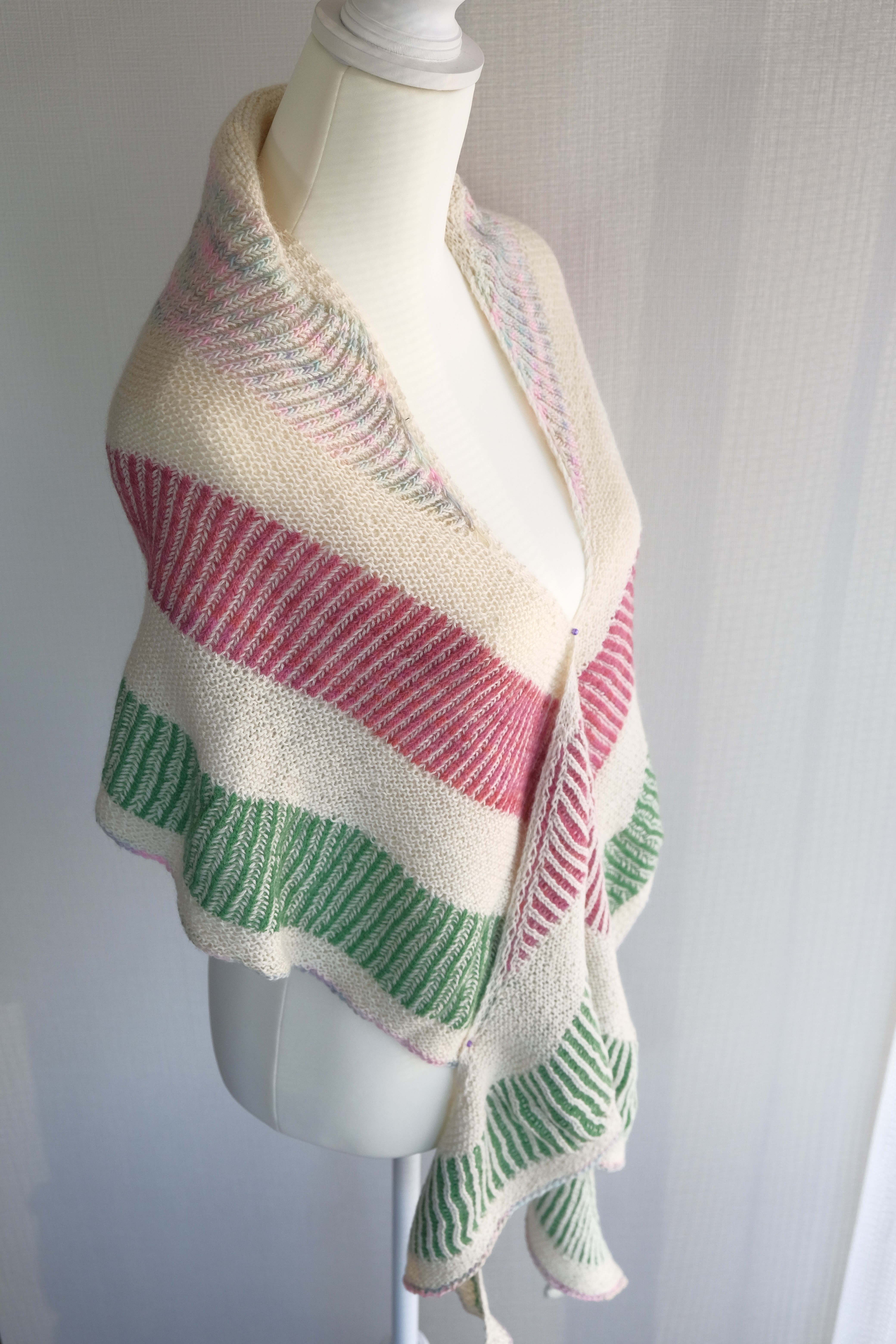 手編み ストール ベビーアルパカ&メリノウール使用