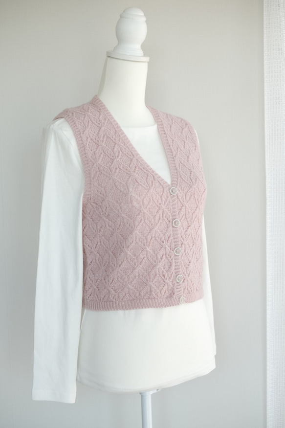 手編みベスト 6枚目の画像