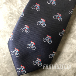 【僕の好きなことネクタイ】♪刺繍ネクタイ♪自転車 サイクリング クロスバイク 2枚目の画像