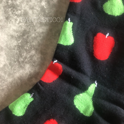 りんご柄 メンズ靴下❤️スケーターソックス ポップアート グラフィックアート クリスマスプレゼント ギフト アップル 4枚目の画像