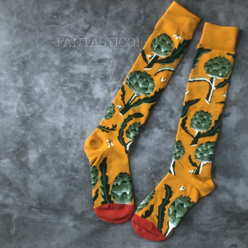 レディースハイソックス❤️花柄靴下 北欧柄 フラワーポップアート