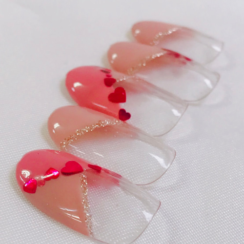 ハートフレンチネイル❤︎ - ena_nail | minne 国内最大級の