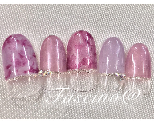 マーブルネイル♡ ネイルチップ（つけ爪） fascino@ ファシーノ