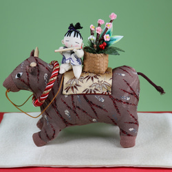 おめかしウサギさん』 ミニ着物 着せ替え人形 和布（着物生地