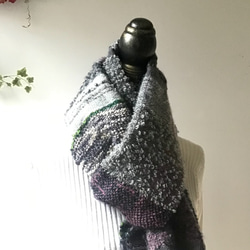 暖かい 手織り マフラー＊ウールマフラー/プレゼント(40) 5枚目の画像