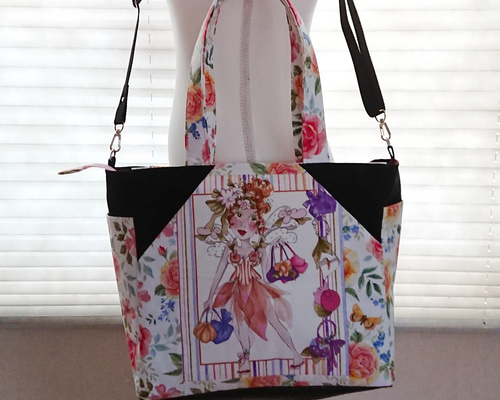 ロラライハリス♡ハンドメイド トートバッグと持ち手付きポーチ