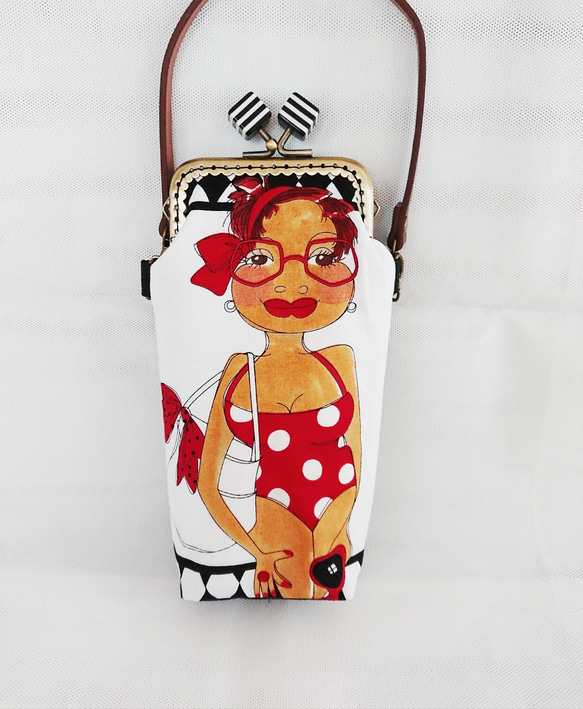 ロラライハリス生地 ♡口金8.5㌢ ♡メガネケース ♡サングラスケース  