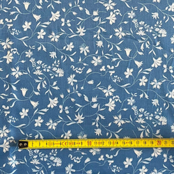 コットン小花プリント 112cm幅/ブルー (MPF9469) 4枚目の画像
