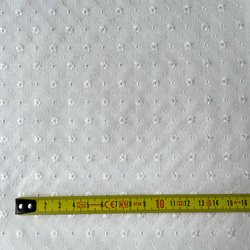 60ローン 花柄x水玉柄 レース 100cm幅 / オフホワイト(6603) 3枚目の画像
