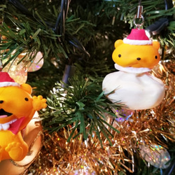木製クマとクリスマスツリーの置物セット 2612fd33e1add3e3abd67cb2a5ee53