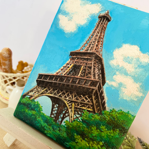 ∽世界旅行シリーズ∽ フランスの風 / パリ エッフェル塔 手書きミニ