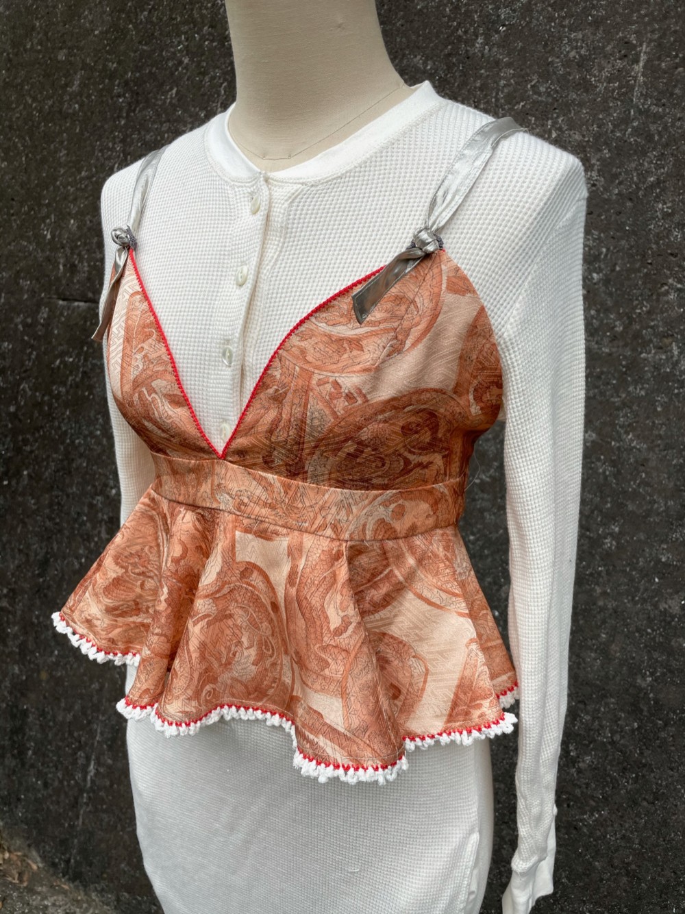 SPUR KIMONO 着物リメイクコルセット　ビスチェ 着物リメイクコルセットトップ 着物帯リメイク SPUR KIMONO