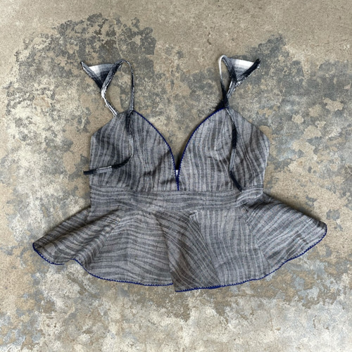 【新品未使用】CAMEOコレクティブ /ビスチェドレス closet301 kimono remake ビスチェ -ゼブラ- タンクトップ