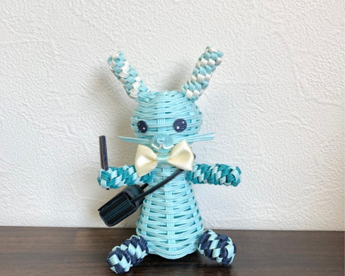 クラフトバンド人形 青うさぎのシゲル君 その他人形 サクラゼン合同