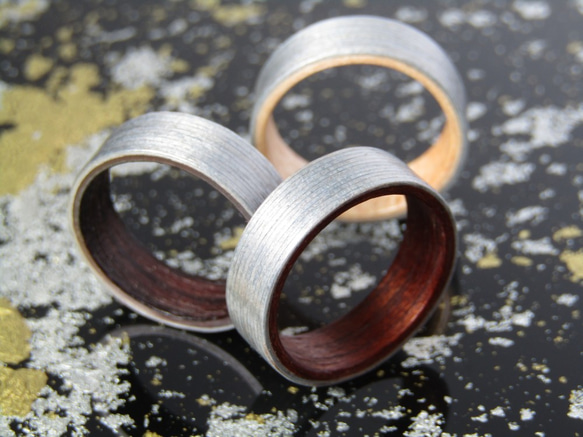 木のゆびわ 襲-kasane- 甕覗 1枚目の画像