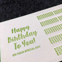 『ロウソク100本の誕生日おめでとう』カード 2set  | 活版印刷 3枚目の画像