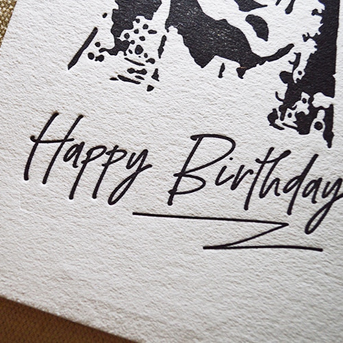 Happy Birthday with SW』カード ｜活版印刷 メッセージカード