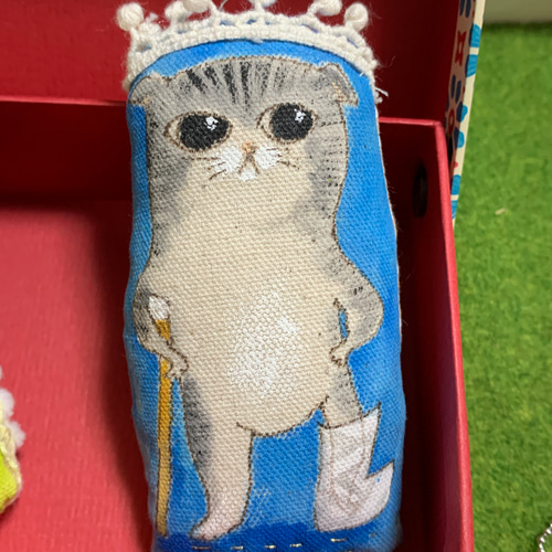 手描きネコ猫ストラップ 骨折くん その他アクセサリー はらっぱ