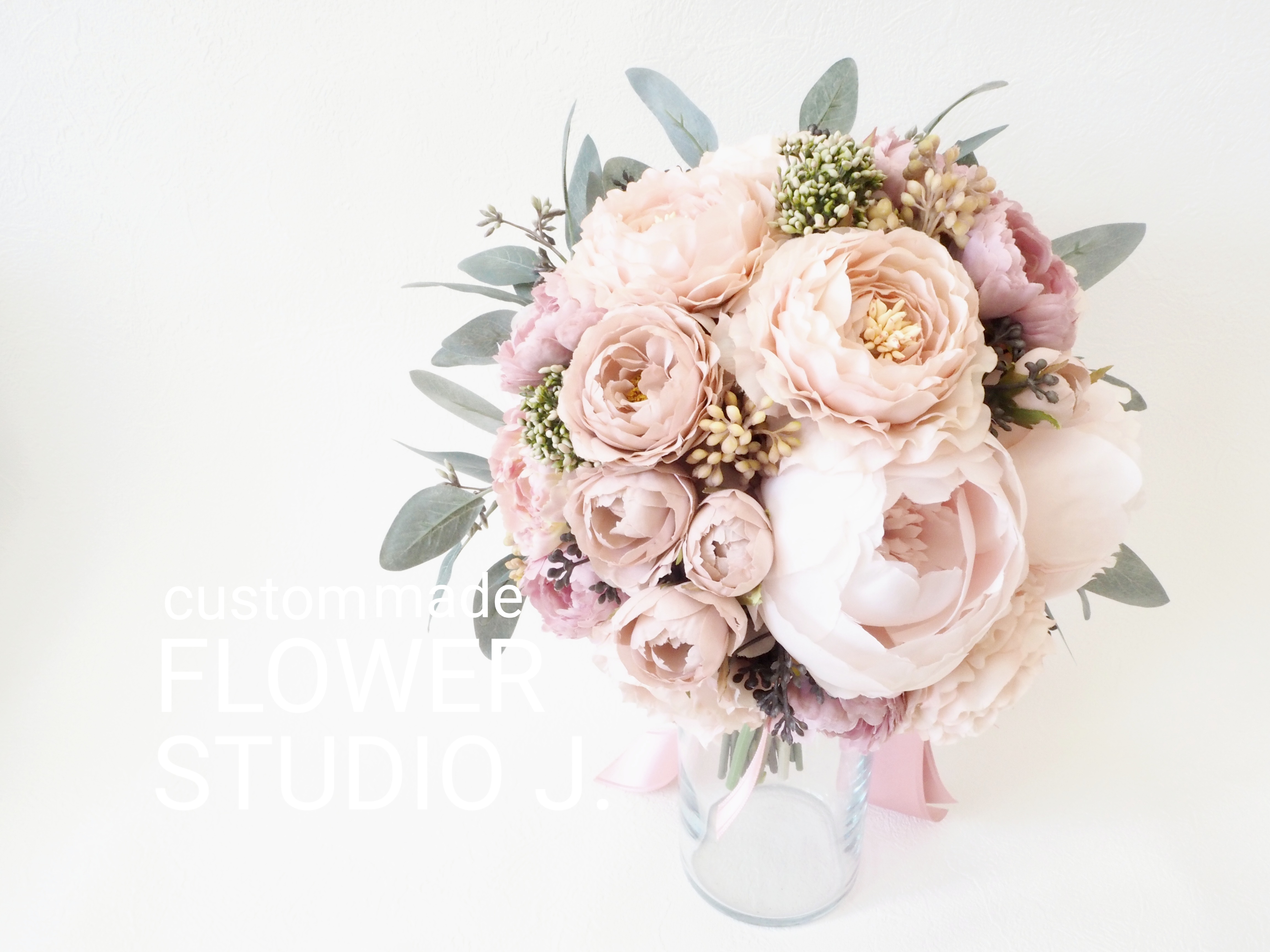 Wedding Bouquet & Boutonnier / Antique Pink