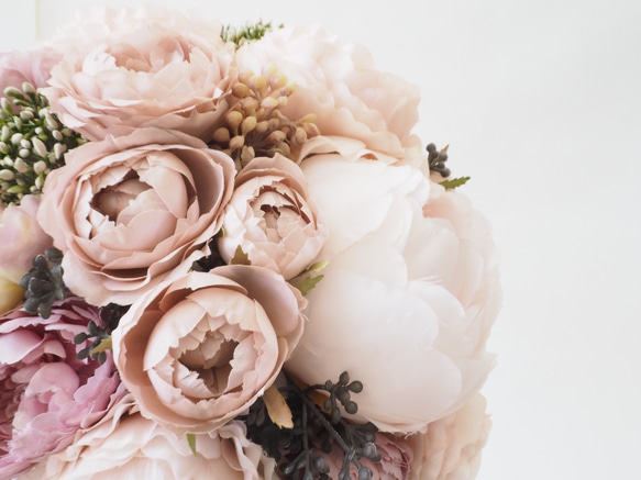 Wedding Bouquet & Boutonnier / Antique Pink 4枚目の画像